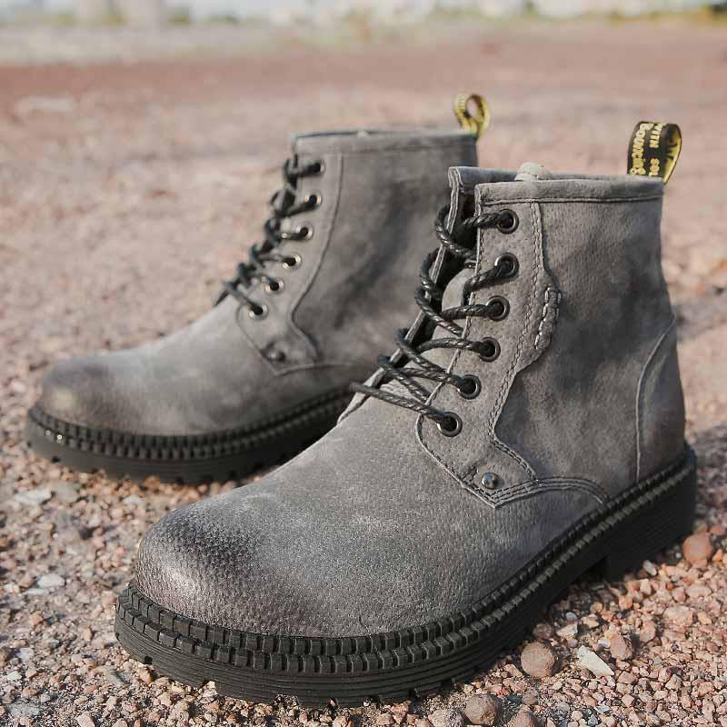 Brand Newest Winter Warm Men Snow Boots Genuine Leather Suede Boots Autumn Men Boots Casual Male Classic Black Sneakers Size 38-46