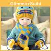 Cute Car Design Knit Baby Hat And Scarf Set Windproof And Warm For Toddlers
