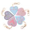 Heart Shaped Key Chain DIY Decoration Resin Drill Diamond Painting Keyring Gift Home Decor