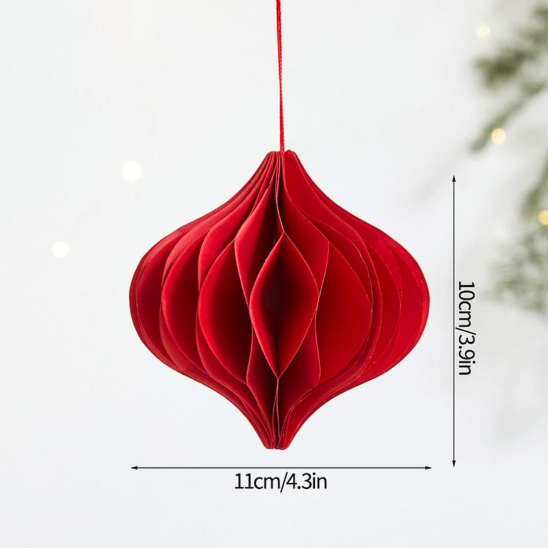 1PC Unfolding Hung Modern Aesthetics Spring Festival Origami Lantern Balcony Eastern Tradition Decorative Magnetic Living Room