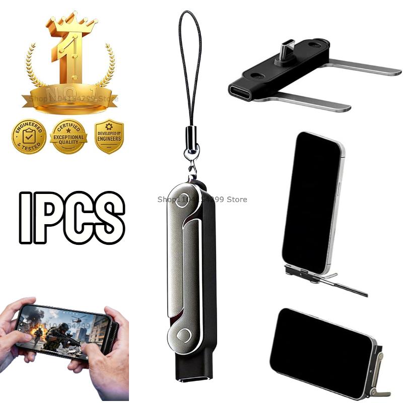 2-in-1 240W Schnelllade-Faltbarer Handyhalter Telefon-Tablet-Halter Typ-C Stecker auf USB-C Buchse Konverter mit faltbarem Halter