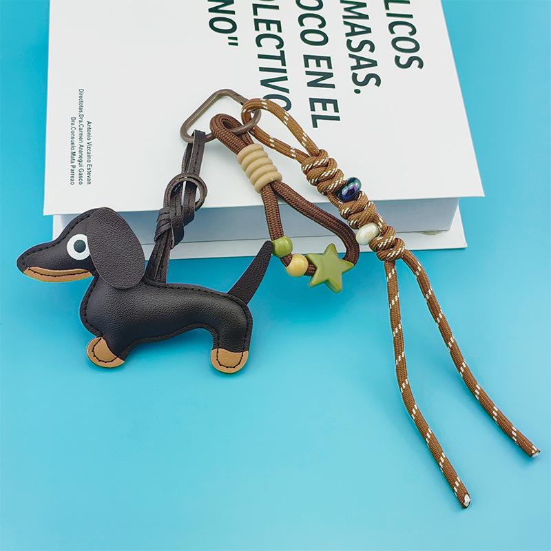 Dachshund Keychain Small Pendant Cute Puppy Car Keychain Pendant Keychain Small Pendant Advanced Sense