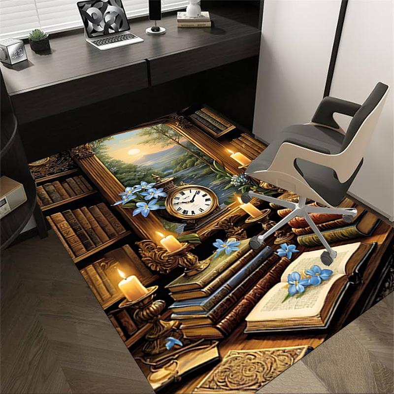 

1PC Library Books Non-Slip Floor Carpet Compatible for Office&Living Room&Bedroom&Dining room - Flat-Weave Machine-O335 60cm by 90cm