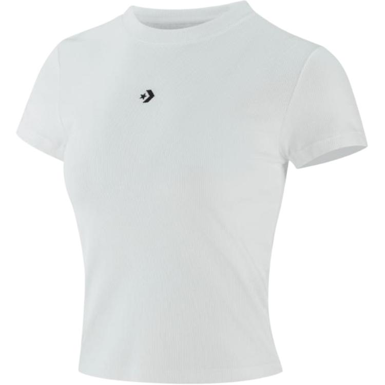 

New Converse T Shirts Women s White WCH663-001 S