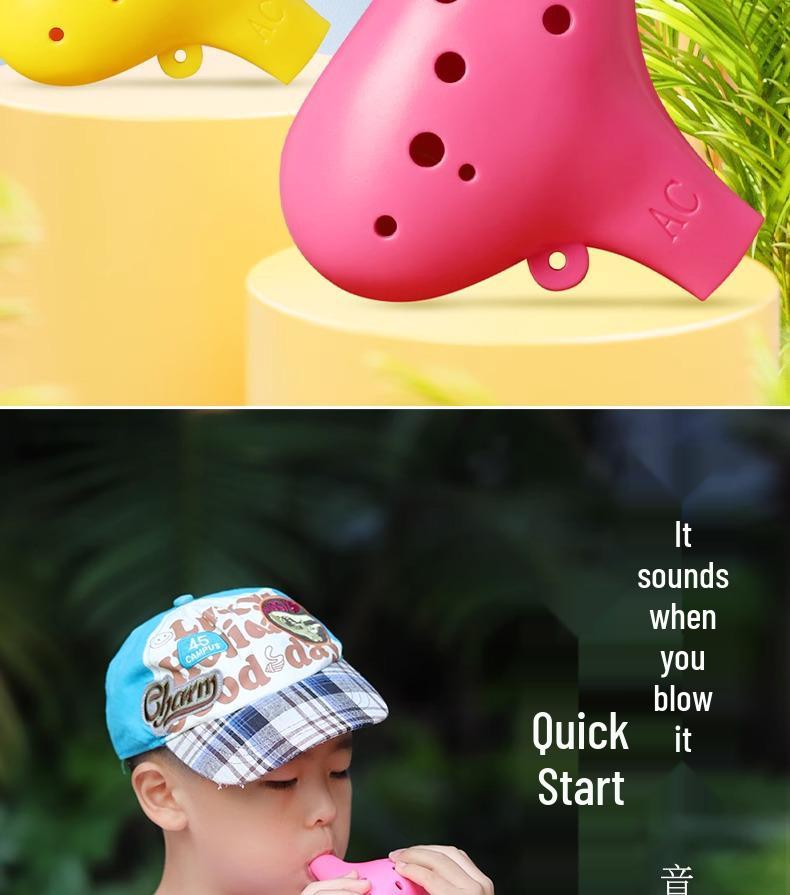 12-Hole Alto AC Ocarina: Stylish Beginner Instrument for Students