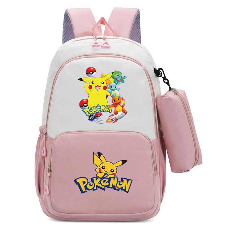 Pokemon Cartoon Printed Backpack Pencil Bag Elementary School Student Junior School Bag Backpack