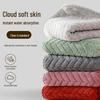 High-Density Colored Coral Fleece Face Towels - Soft, Skin-Friendly, Water-Absorbent, Perfect for Adults.