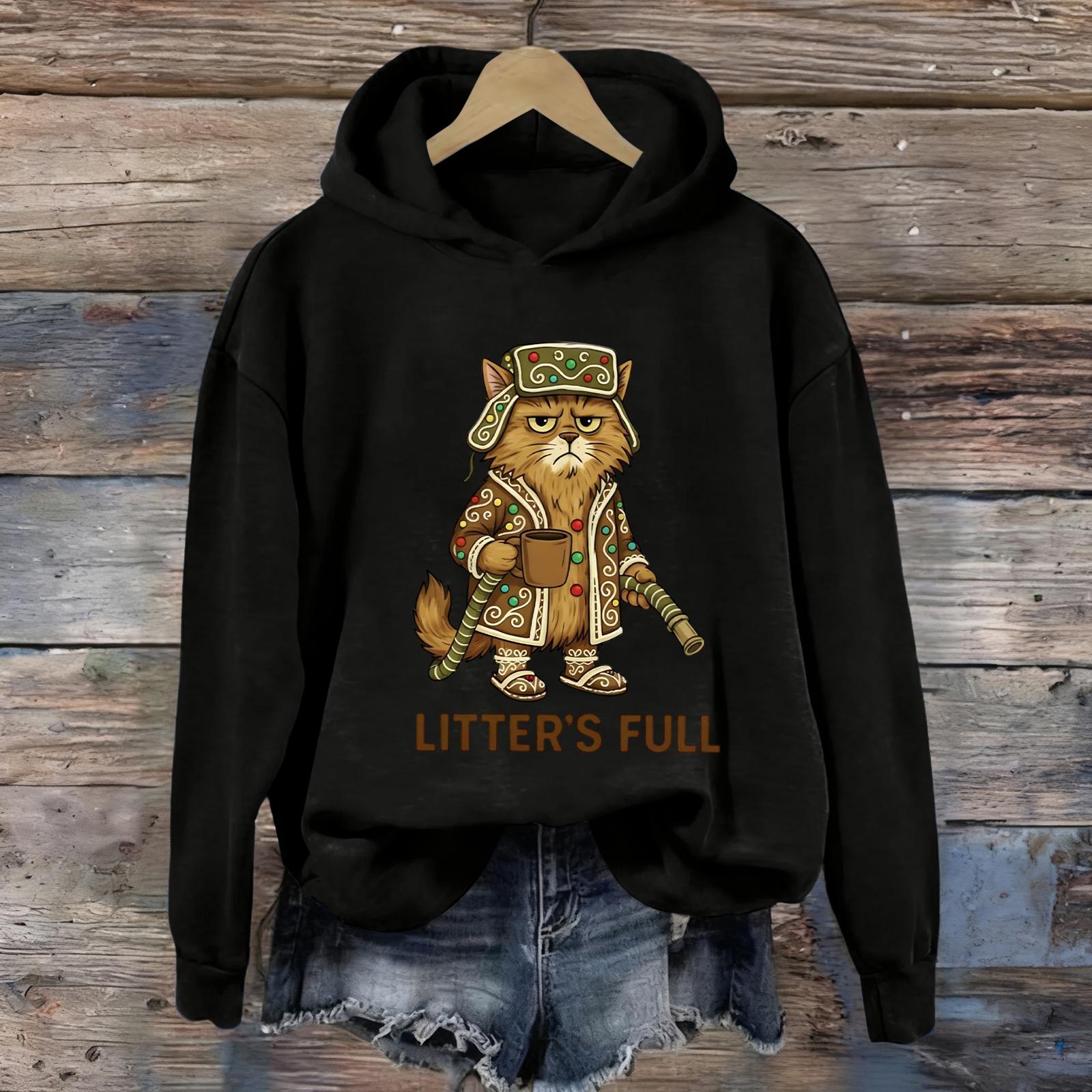 

Женская мода Повседневные универсальные толстовки на каждый день с длинным рукавом и капюшоном S чёрный