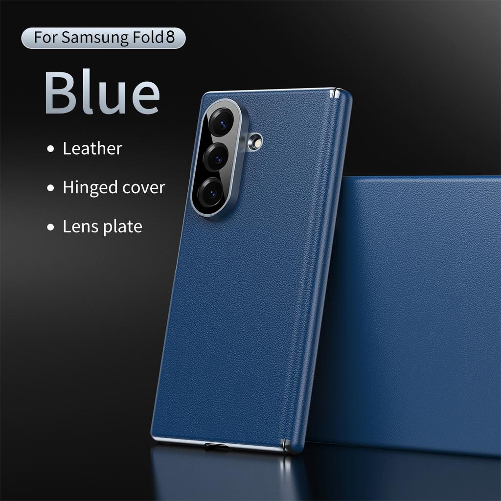 Premium Leather Phone Case For Samsung Galaxy Z Fold 8 7 6 5 Shockproof Matte Protective Cover For Samsung Z Fold8 ZFold7 ZFold6