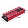 2000W falownik samochodowy 4 port wyjściowy USB podwójny wyświetlacz LED DC 12V/24V do AC 110V/220V konwerter sinusoidalny