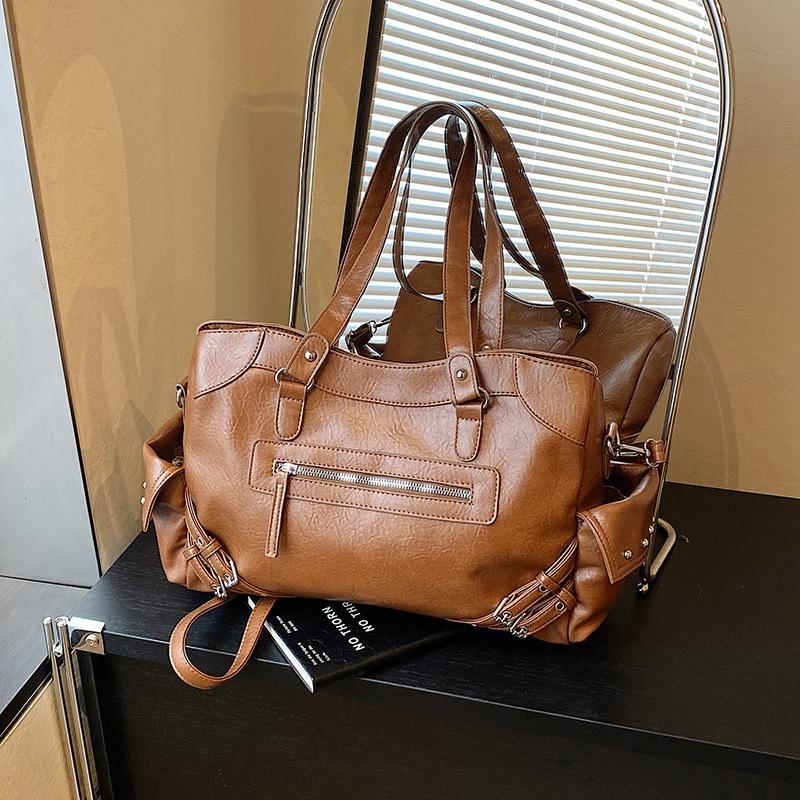 Retro Bag Women's Large-capacity New Summer Versatile Casual Messenger Bag Shoulder Commuter Tote Bag