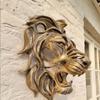 Lion Head Shape Hollow Lion Head Statue Gold Large Lion Head Sculpture  Bedroom