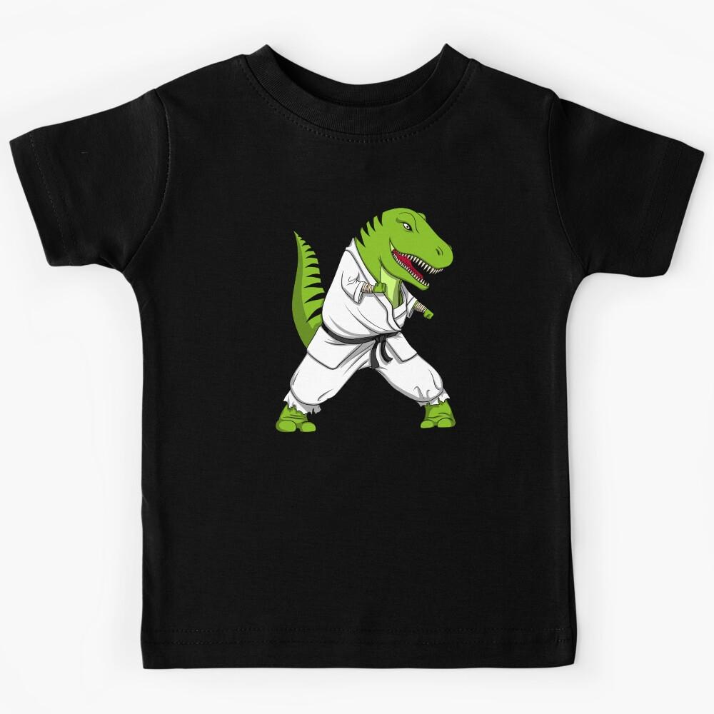 T-Rex Dinosaur Karate Kids T-Shirt 130