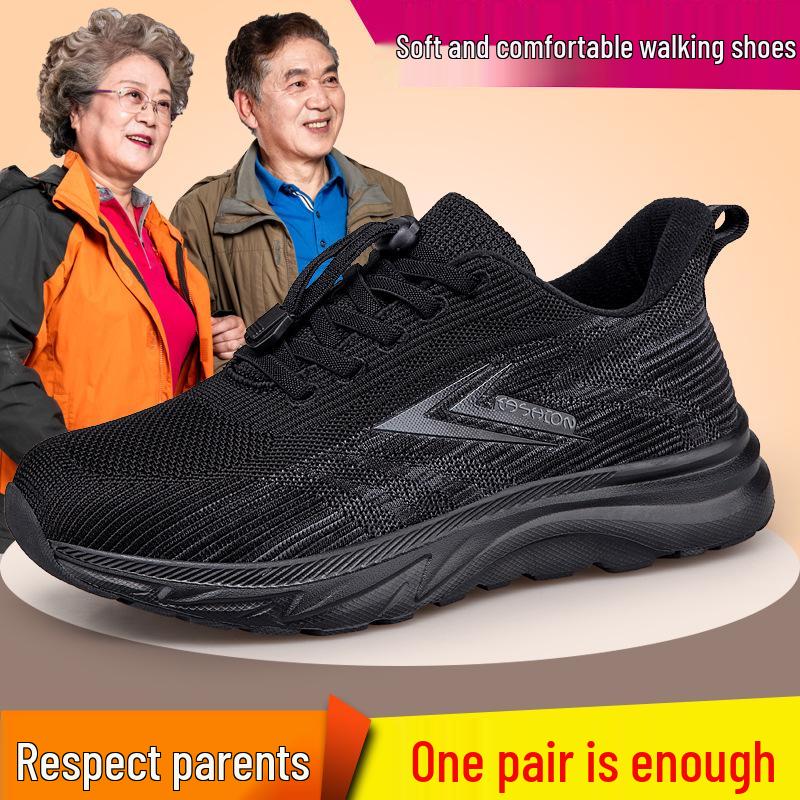 2025 Síťovina Plus Samet Protiskluzové Lehké Vycházkové Boty pro Střední Věk a Starší