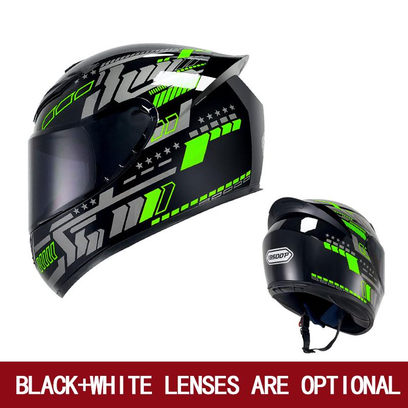 Black Helmet Motorcycle Helmet Karting Cruise Car Electric Car Helmet for Men and Women Riding Motorcycle Helmet
