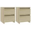 Nightstands 2 pcs Sonoma Oak Finish 30 x 30 x 40 cm Particleboard