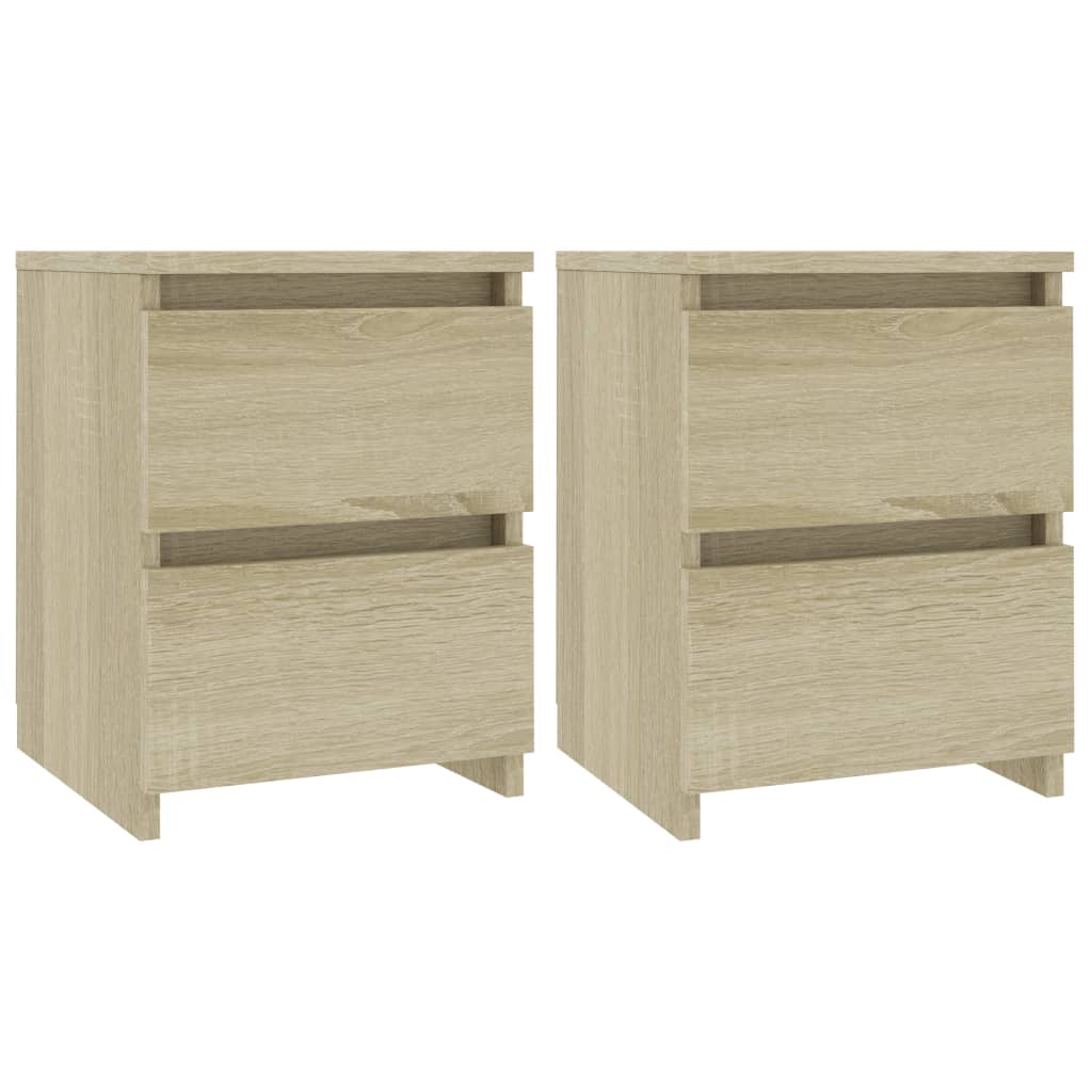 Nightstands 2 pcs Sonoma Oak Finish 30 x 30 x 40 cm Particleboard