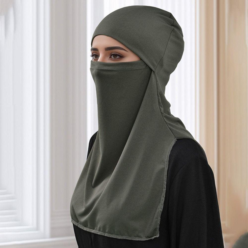 Sun Protection Muslim Hijab Thin Instant Turban Muslim Accessory Islamic Scarf  Daily Use