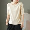 Dámské tričko Letní Velká velikost Bavlněné tričko Měkké Volné Potiskované Ležérní Pohodlné Pulovr Tričko Top