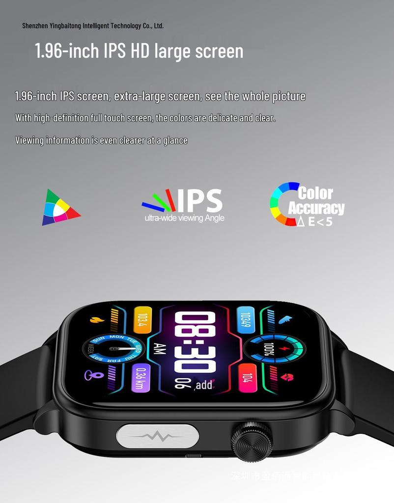 ET570 Bluetooth Smartwatch 2024: ECG, Body Temp, Heart Rate, Blood Pressure, Multi-Sport Features