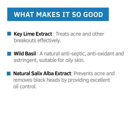 Ustraa Face Wash - Oily Skin - 100g | With Basil & Key Lime - For Acne-Prone Skin | Checks Acne & Blackheads & De-Tan Cream For Men-50g | No Bleach