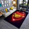 "Red Neon Arsenal Emblem Carpet for Living Room Decor or Bedroom" Suitable for Use As an Anti-slip for Living Room Bedroom Sofas