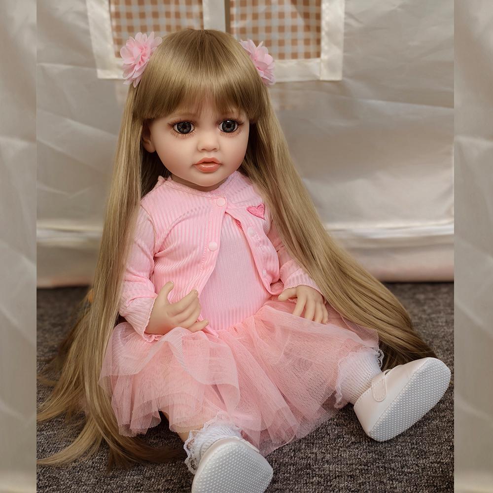 

Реалистичные куклы реборн игрушки реалистичная кукла-младенец из цельного силикона винила 55 см новорожденная девочка кукла принцесса игрушка для малышей подарок 55cm
