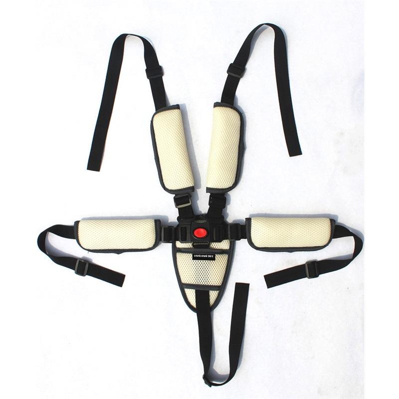 

Регулируемый пятиточечный ремень безопасности для младенцев, коляска, стульчик для кормления, обеденный стульчик, ремень безопасности для младенцев white белый