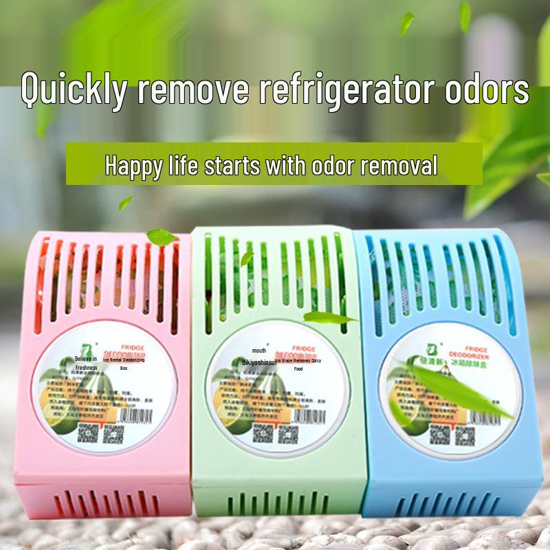 Colorful Bamboo Charcoal Refrigerator Deodorizer Box - Activated Carbon Odor Removal Freshener