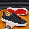 New Red-soled Men's Casual Rivet Board Shoes Fashionable Hot Diamond Trendy Men's Shoes