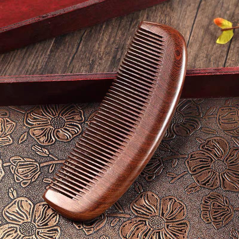 Sandalwood Long Handle Comb for Women - Smooth Detangling and Gift-Ready