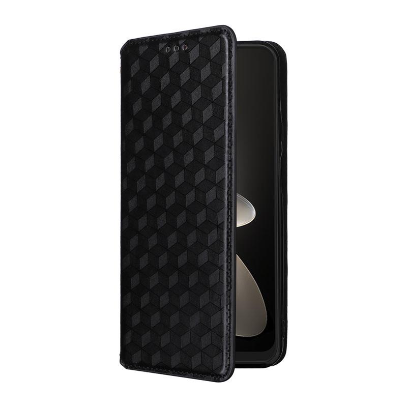 Cubot P80 Leather Flip Case with 3D Texture, Magnetic Closure, and Card Slot.