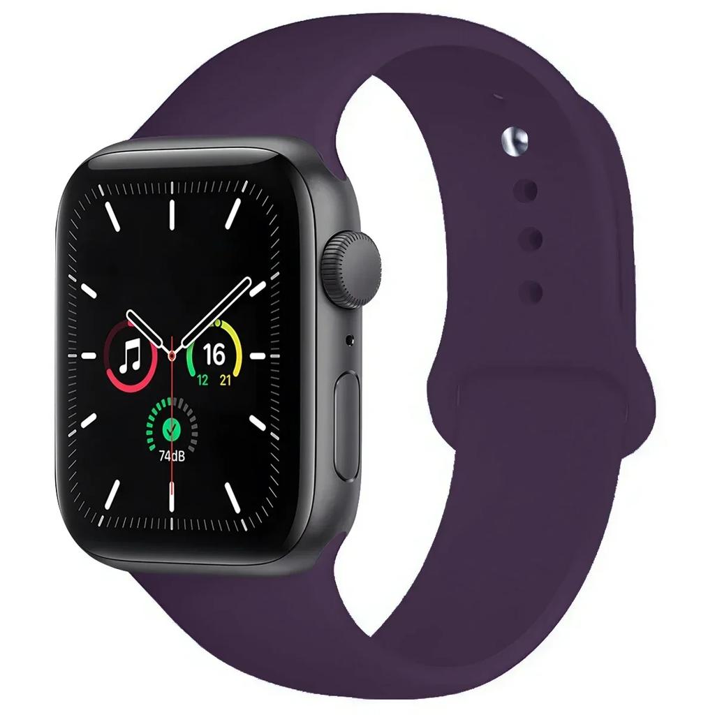 Silicone Band For Apple Watch straps 45mm 44mm 40mm 41mm 42mm-46mm sport bracelet iwatch series 8 7 6 5 4 3 SE 9 10 Ultra 2 49mm