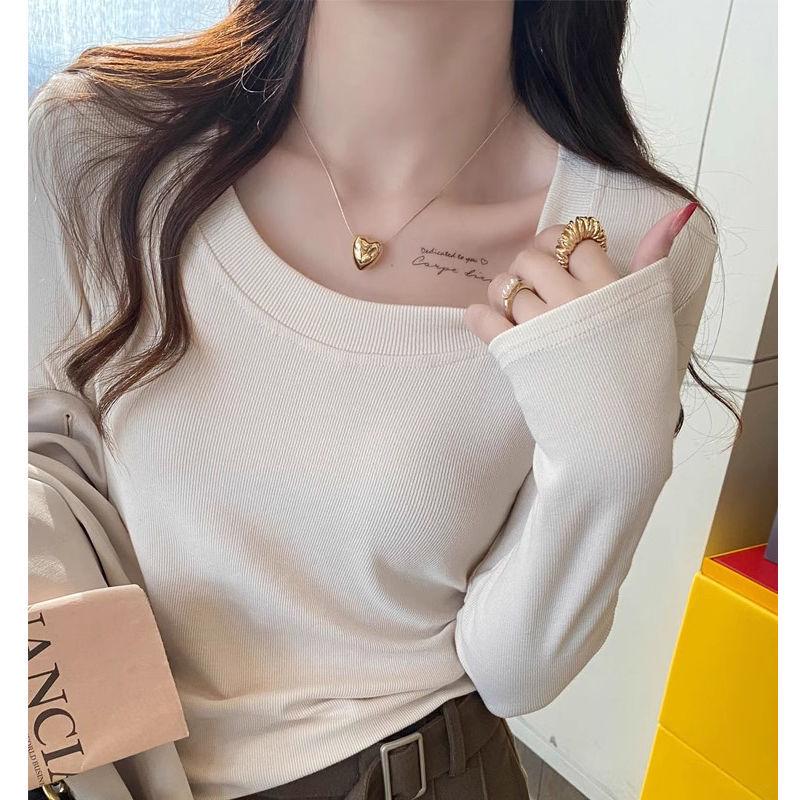 

Women s Double-Sided Velvet Slim Fit Long-Sleeve Round Neck Top for Autumn & Winter S Suggest Under 90 lbs