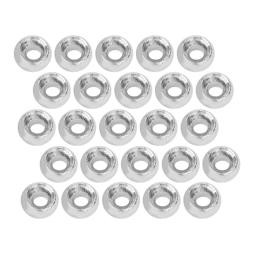 

25 шт. вольфрамовые бусины с прорезями, круглые бусины, джиг-крючки, аксессуары для рыболовных снастей (3.8mm)