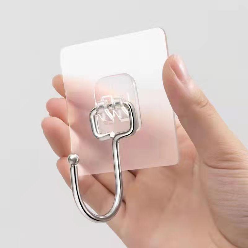 Dopamine No-Drill Super Strong Adhesive Hooks – No-Mark Plastic Hangers, Behind-the-Door Bathroom Suction Cup Hooks
