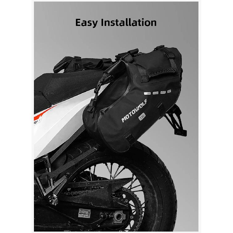 Waterproof Motorcycle Bag 18L 28L 48L Motorcycle Saddle Side Bag Large Capacity Universal Fit Motorcycle Pannier Bag
