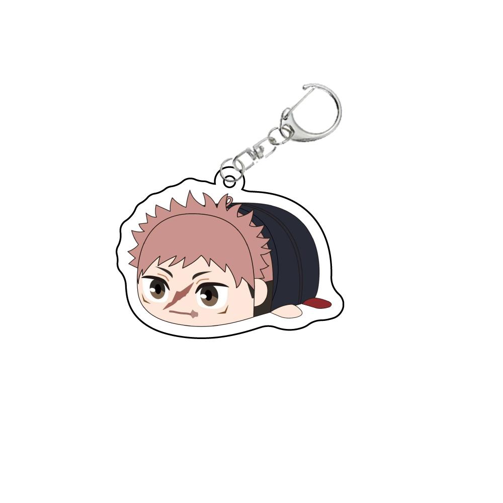 Anime Jujutsu Kaisen Beautiful Keychain Itadori Zenin Naoya Yuji Gojo Satoru Cartoon Acrylic Bag Tag Keyring Pendant Cos Accessory