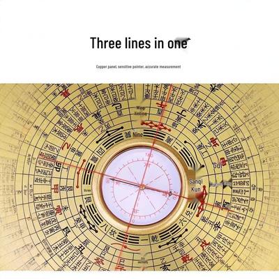 Professional Copper Triple Sphere Bagua Luo Jing Compass