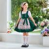 Girls Traditional Dress Oktoberfest Costume Country Style Apron Dress with Headscarf and Puff Sleeve Shirt for Kids
