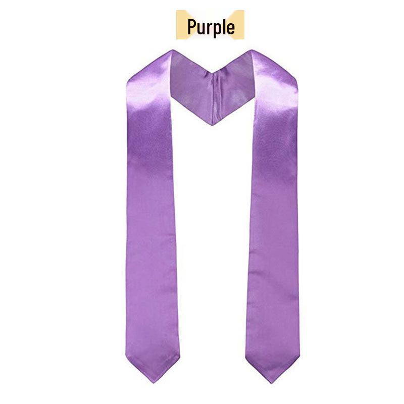 Graduation Satin Honor Sash with Logo - European & American Bachelor Gown Accessory