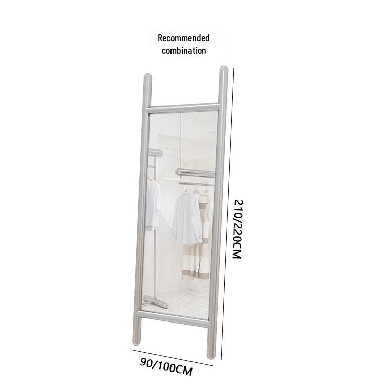 Floor-Standing Stainless Steel Display Rack for Men's, Women's, and Children's Clothing