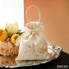 1Pc Beautiful Bow Flower Drawstring Gift Tote Pouch Ladies Wedding Holiday Party Candy Chocolate Souvenir Gift Organizer Handbag