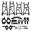 RC Upgrade Parts Kit Aluminium Alloy High Strength Suspension Arm Steering Assembly Set for ZD Racing DBX 10 1 10 Black