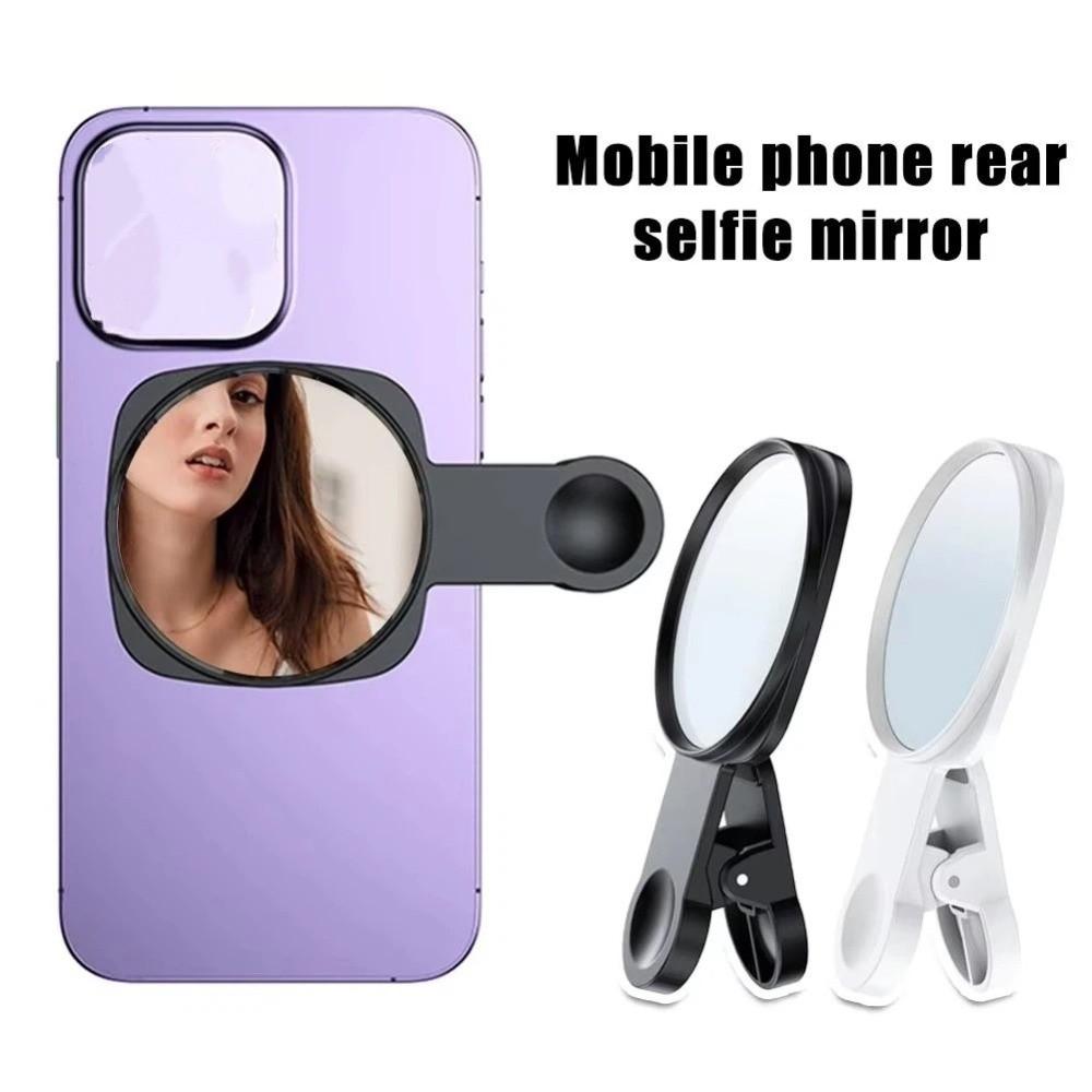 Portable Phone Rear Camera Selfie Mirror Clip-on Office Desk Mirror  Phone Photography