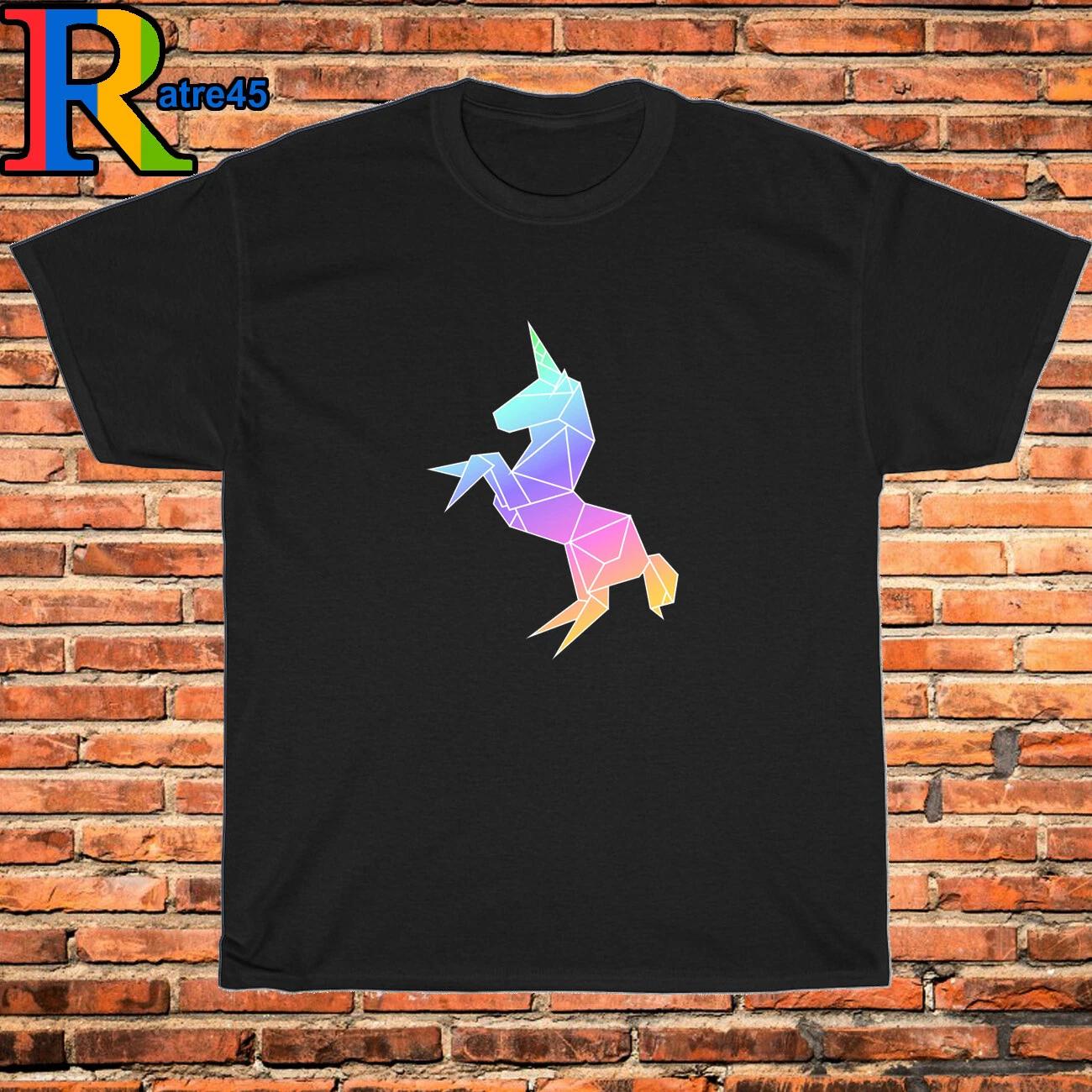 Men s and Women s T-shirts Unicorn Origami XXXXL