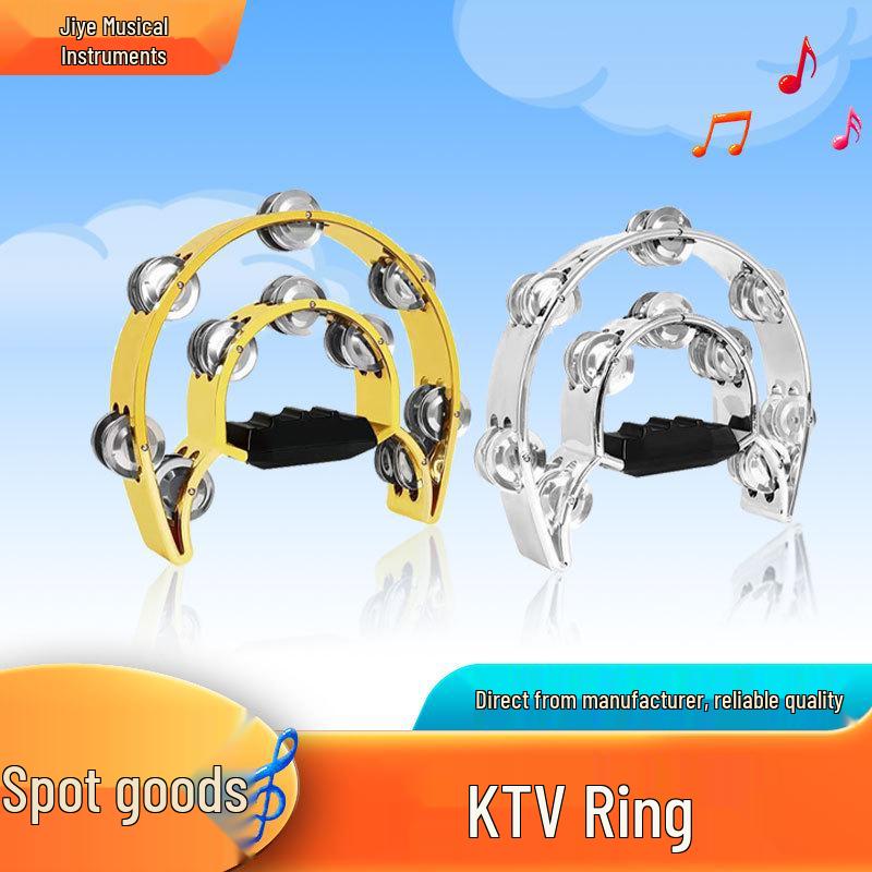 

KTV Orff Double Row Flower Bell - Children s Musical Hand Bell Instrument серебряный