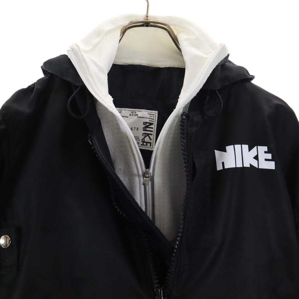 Nike 21AW Sacai Sacai Collaboration Layered Nylon Jacket S Black Men's Used