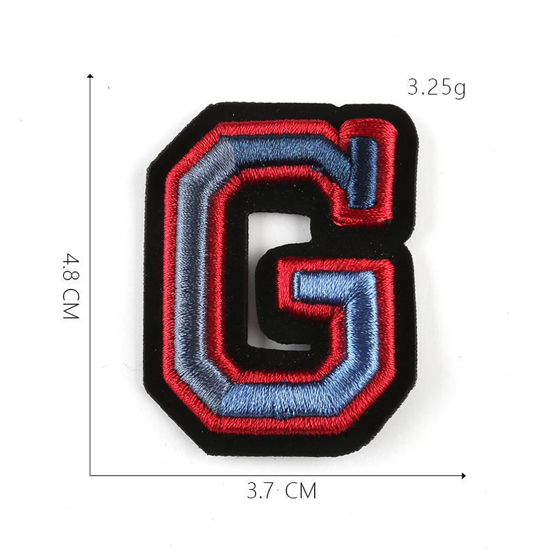 Duoku Embroidery 26 English Letters Three-Dimensional Embroidery Hat Emblem Badge Ironing Velcro Patch Clothing Accessories Cloth Sticker
