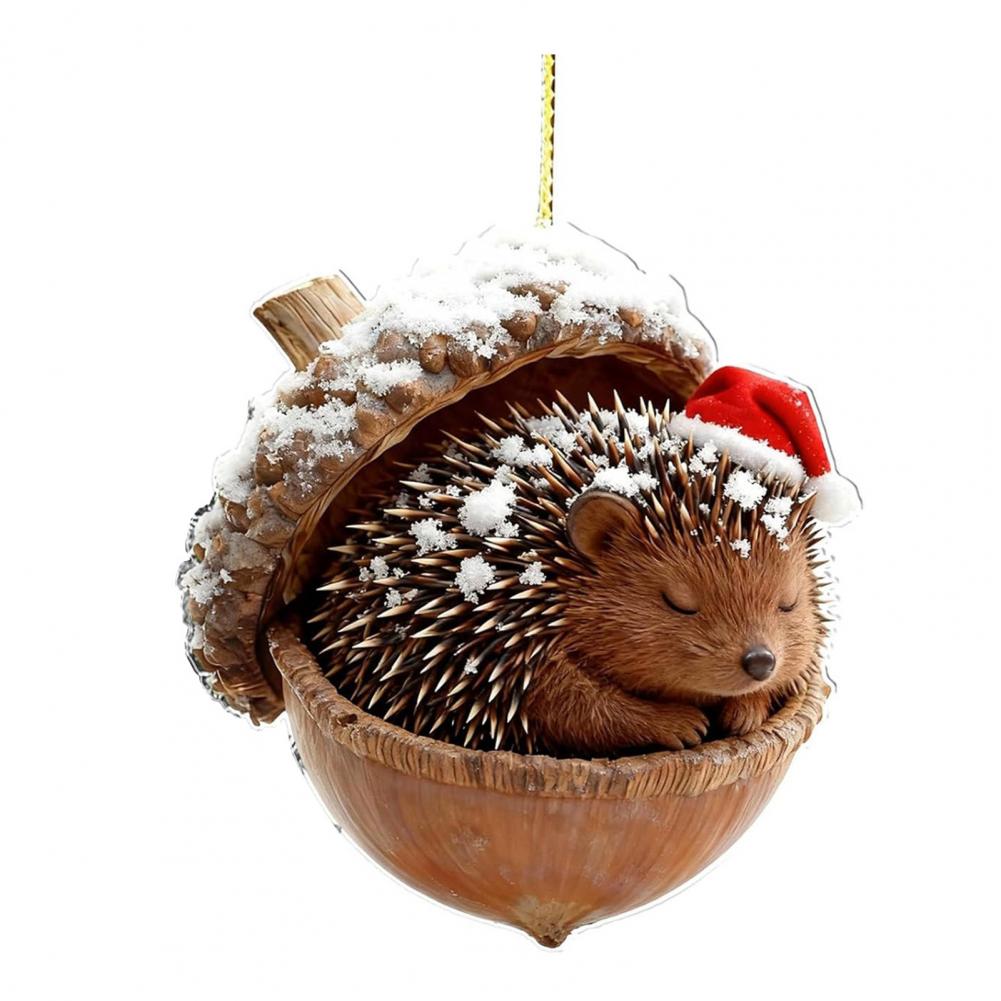 

Inspirational Christmas Ornament Holiday Tree Decoration Cozy Forest Acorn Ornaments Frosted Pine Cone Decorations for Lovers